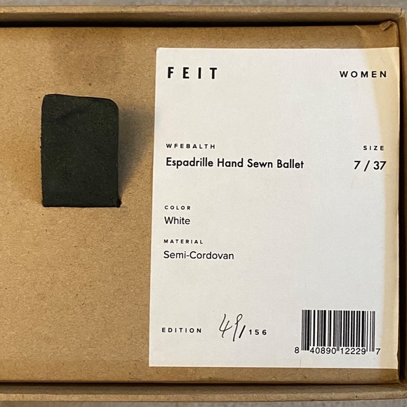 FEIT Handsewn Ballet Flat Espadrille Size 7/37 - Picture 12 of 12